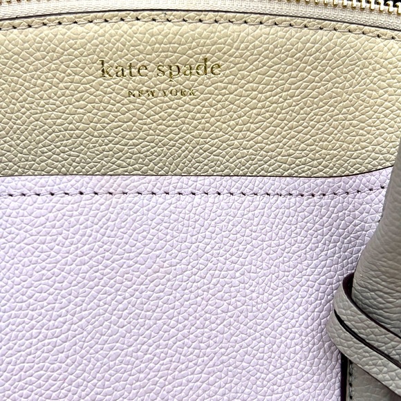 NWT Kate Spade Lavender, grey & cream satchel or tote. Beautiful - Picture 2 of 13